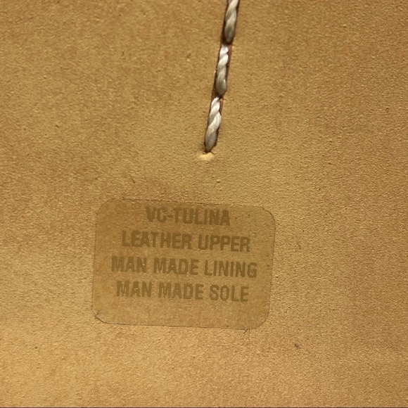 NEW-Vince Camuto-Taupe Tan Leather Laser Cut Gladiator 10 - Picture 9 of 10